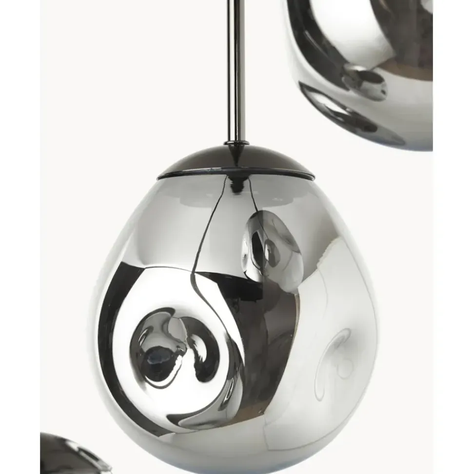 Lampara De Techo Cluster De Vidrio Espejado Amora