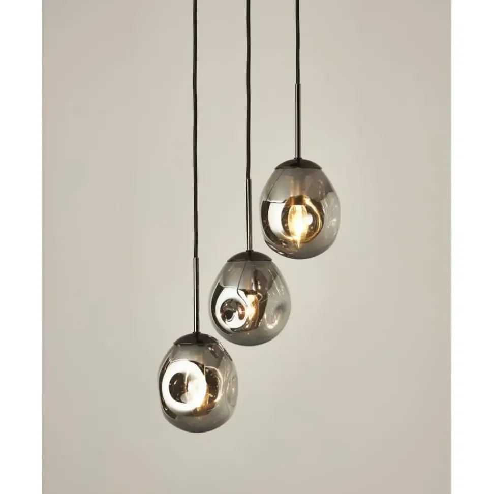 Lampara De Techo Cluster De Vidrio Espejado Amora