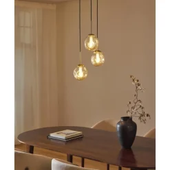 Lampara De Techo Cluster De Vidrio Amora