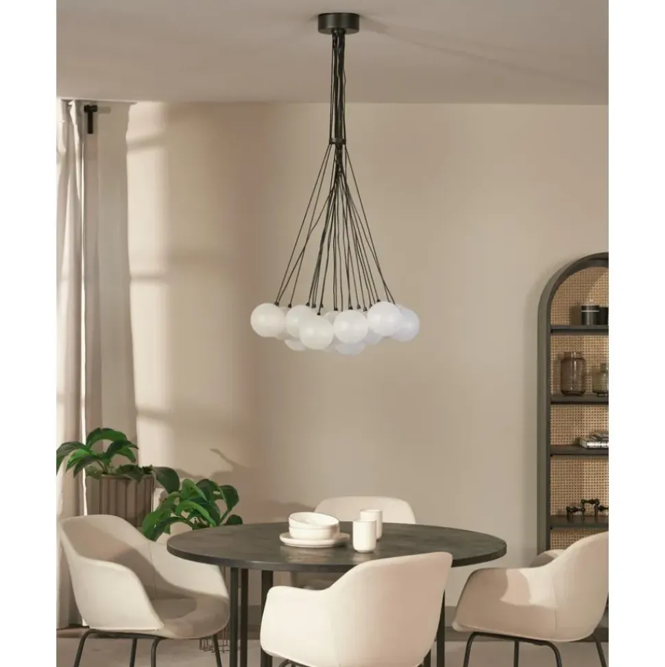 Lampara De Techo Cluster De Vidrio Lyna