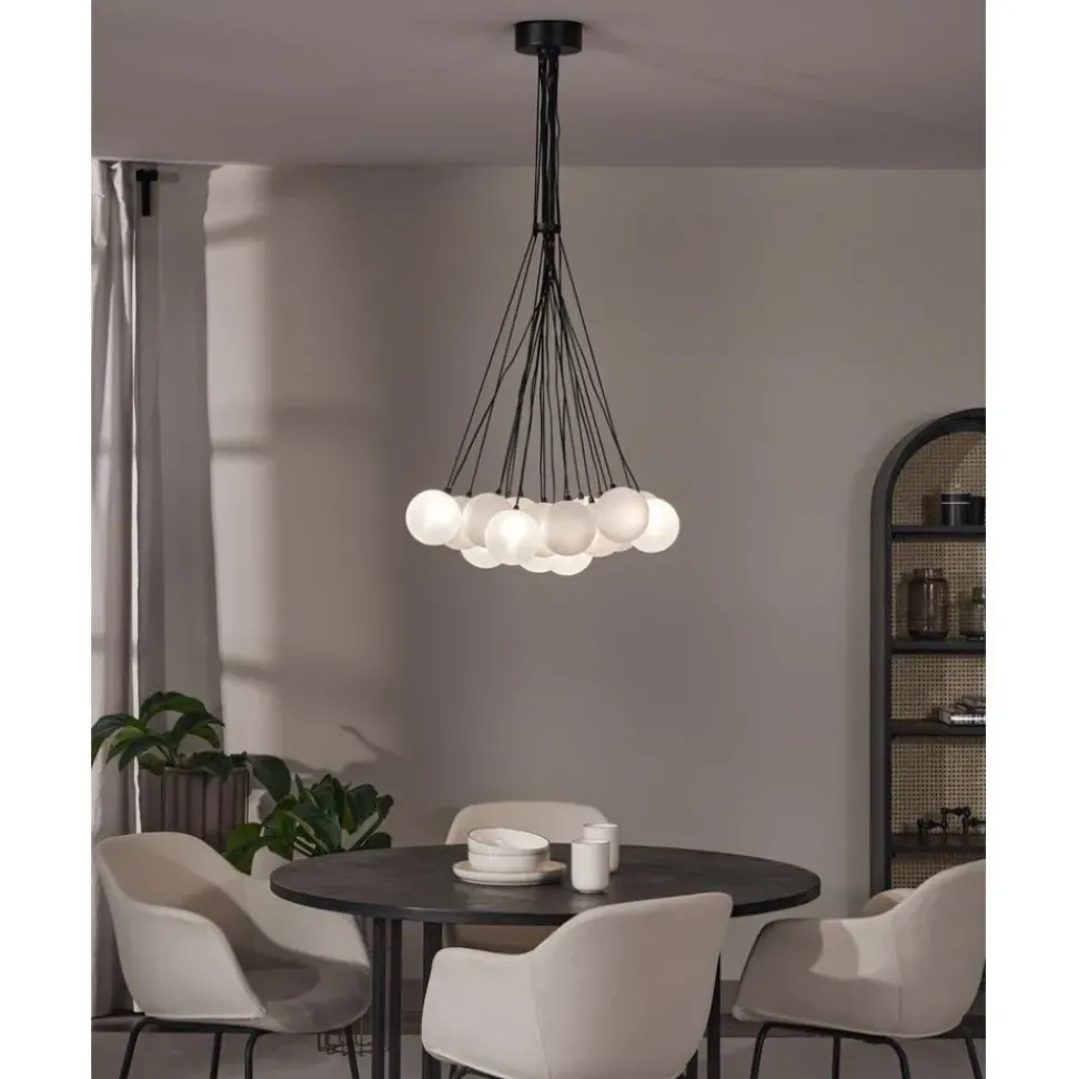 Lampara De Techo Cluster De Vidrio Lyna