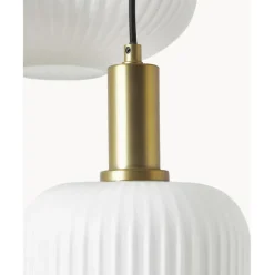 Lampara De Techo Cluster De Vidrio Opalino Candela