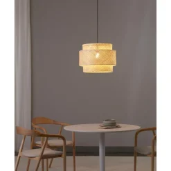 Lampara De Techo De Diseno De Bambu Finja