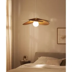 Lampara De Techo De Fibras Naturales Milani