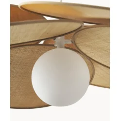 Lampara De Techo De Fibras Naturales Milani