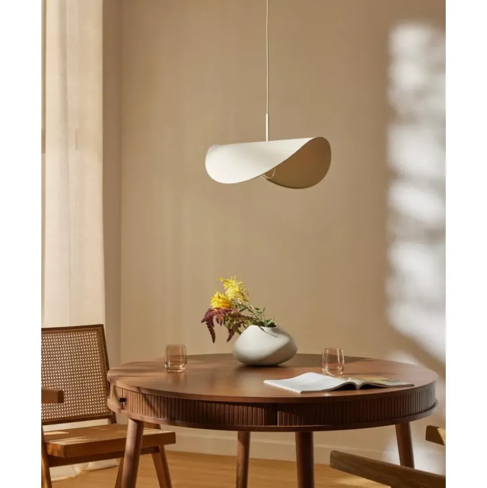 Lampara De Techo De Lino De Diseno Kenzie