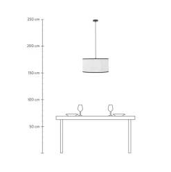 Lampara De Techo De Lino Claudette