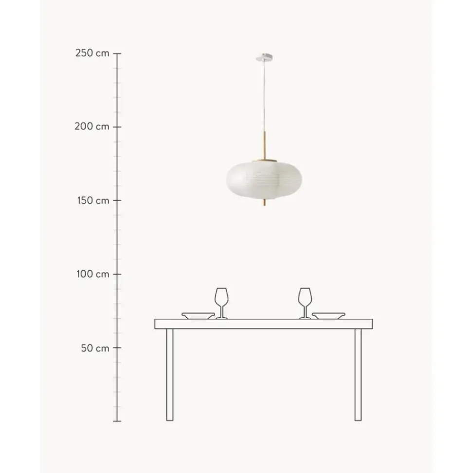 Lampara De Techo De Papel De Arroz De Diseno Misaki