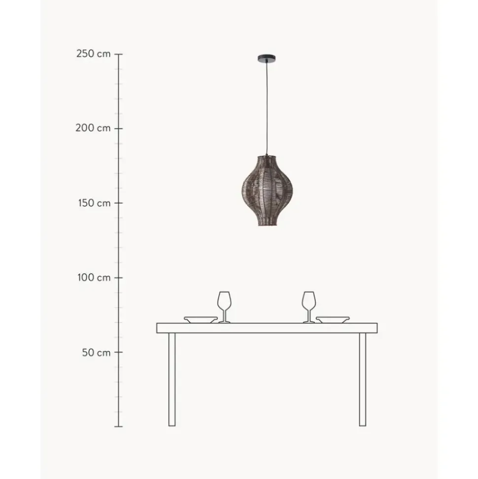 Lampara De Techo De Ratan Malena