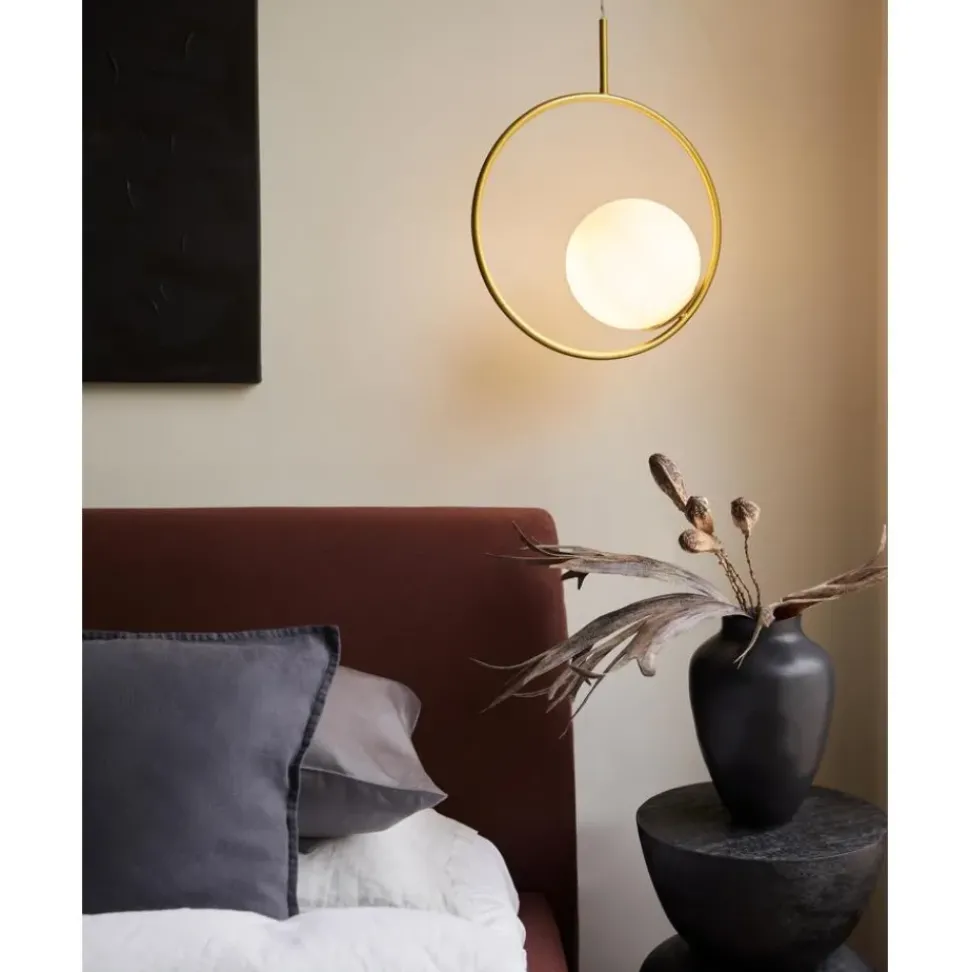 Lampara De Techo De Vidrio Opalino Chloe