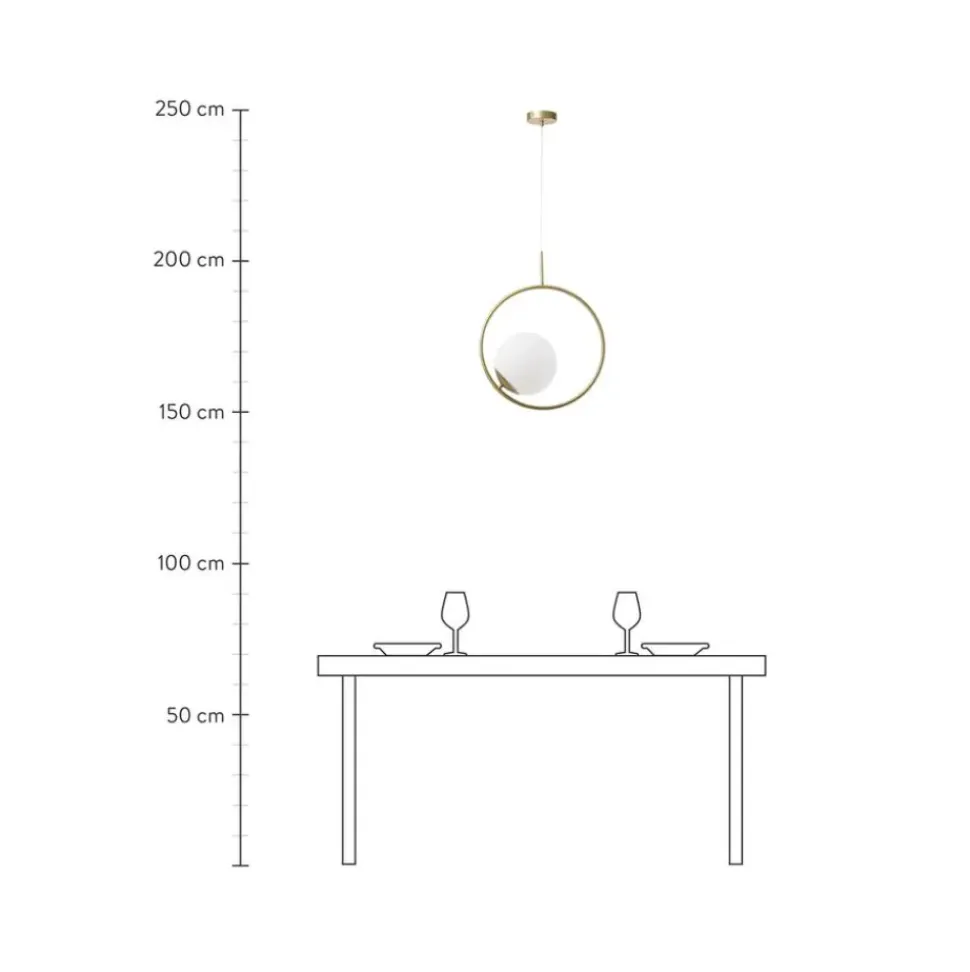 Lampara De Techo De Vidrio Opalino Chloe