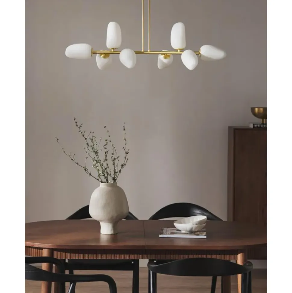 Lampara De Techo De Vidrio Opalino Lilja