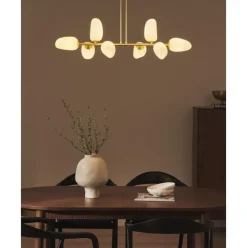 Lampara De Techo De Vidrio Opalino Lilja