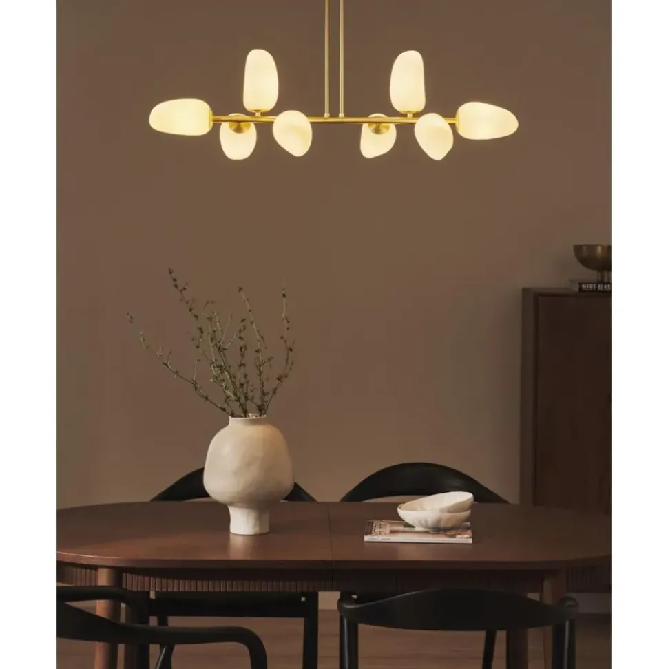 Lampara De Techo De Vidrio Opalino Lilja