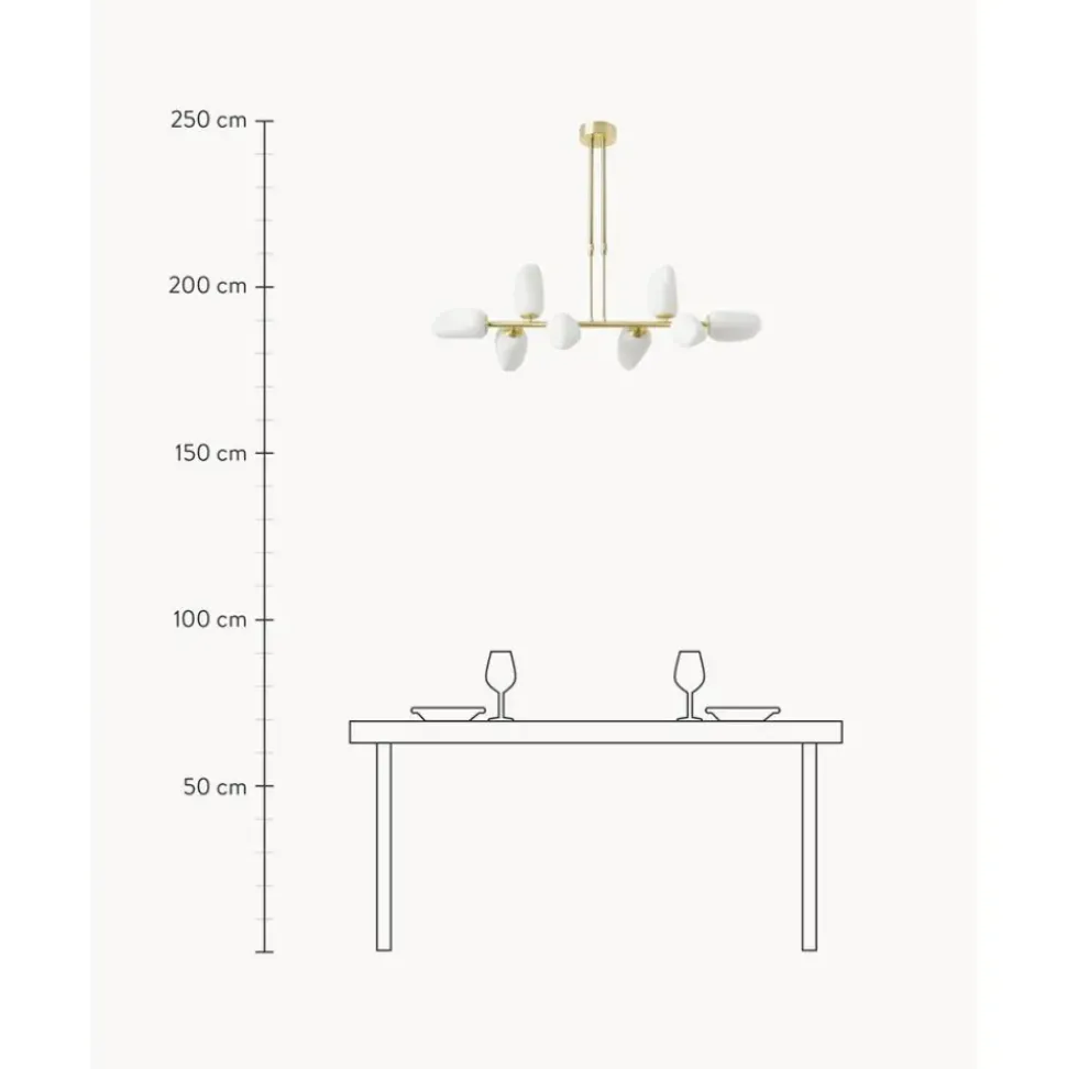 Lampara De Techo De Vidrio Opalino Lilja