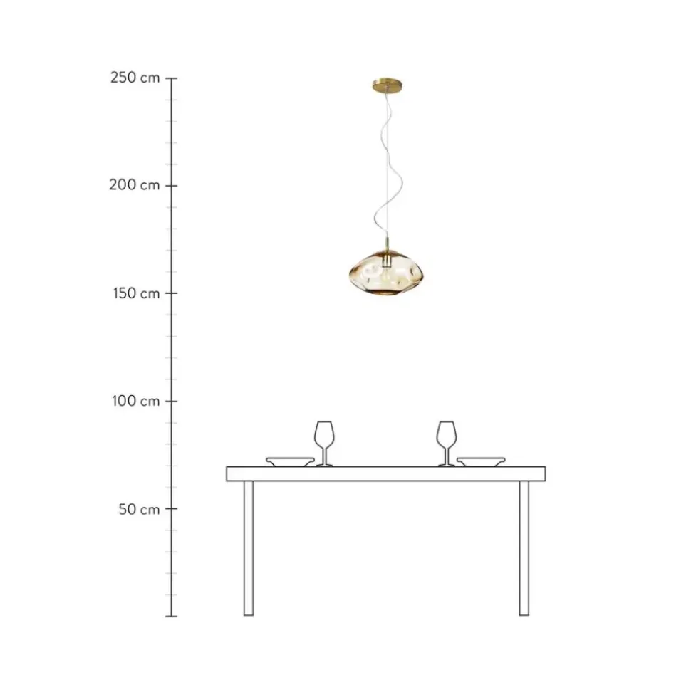 Lampara De Techo De Vidrio Amora