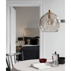 Lampara De Techo De Vidrio Soplado Artesanalmente Golden