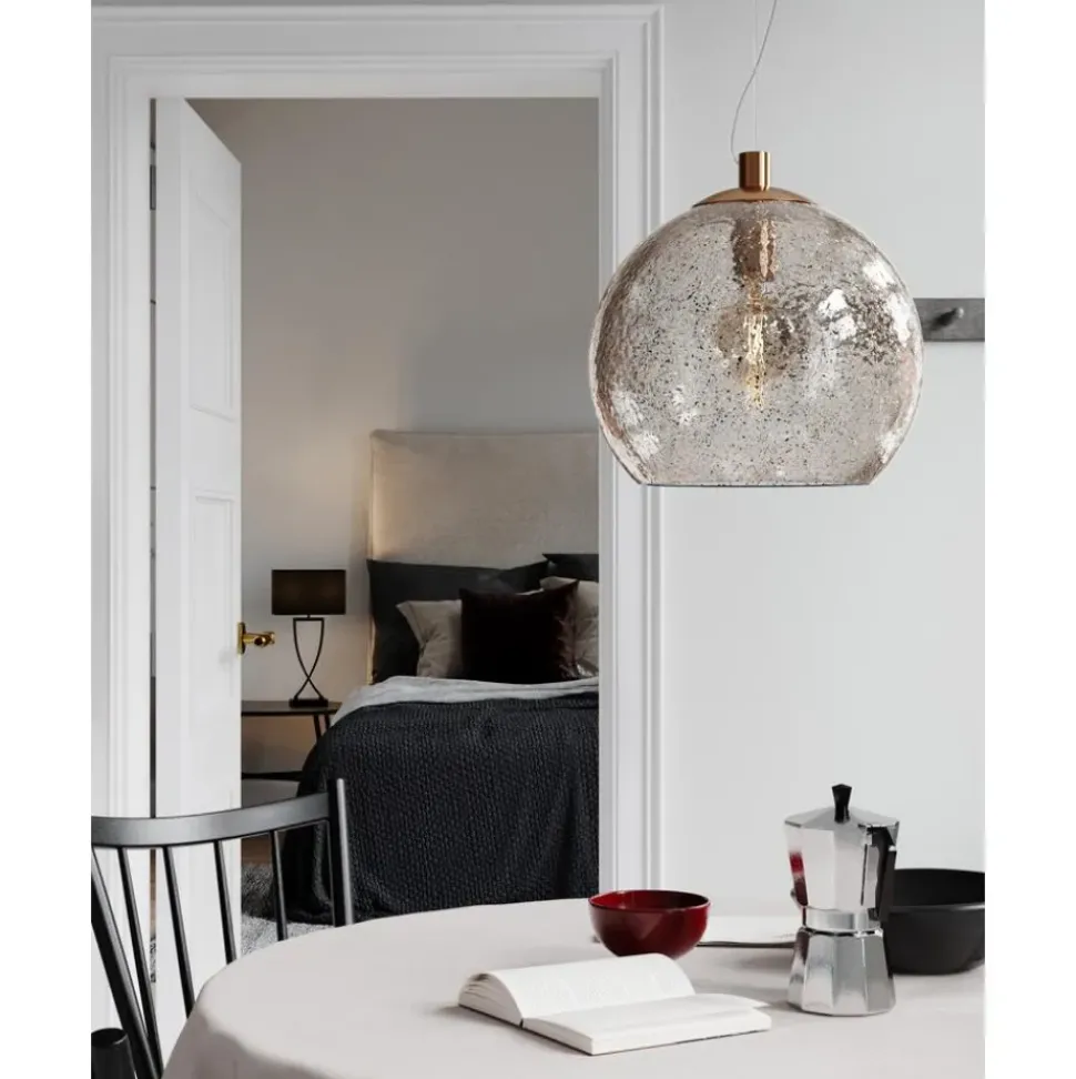 Lampara De Techo De Vidrio Soplado Artesanalmente Golden