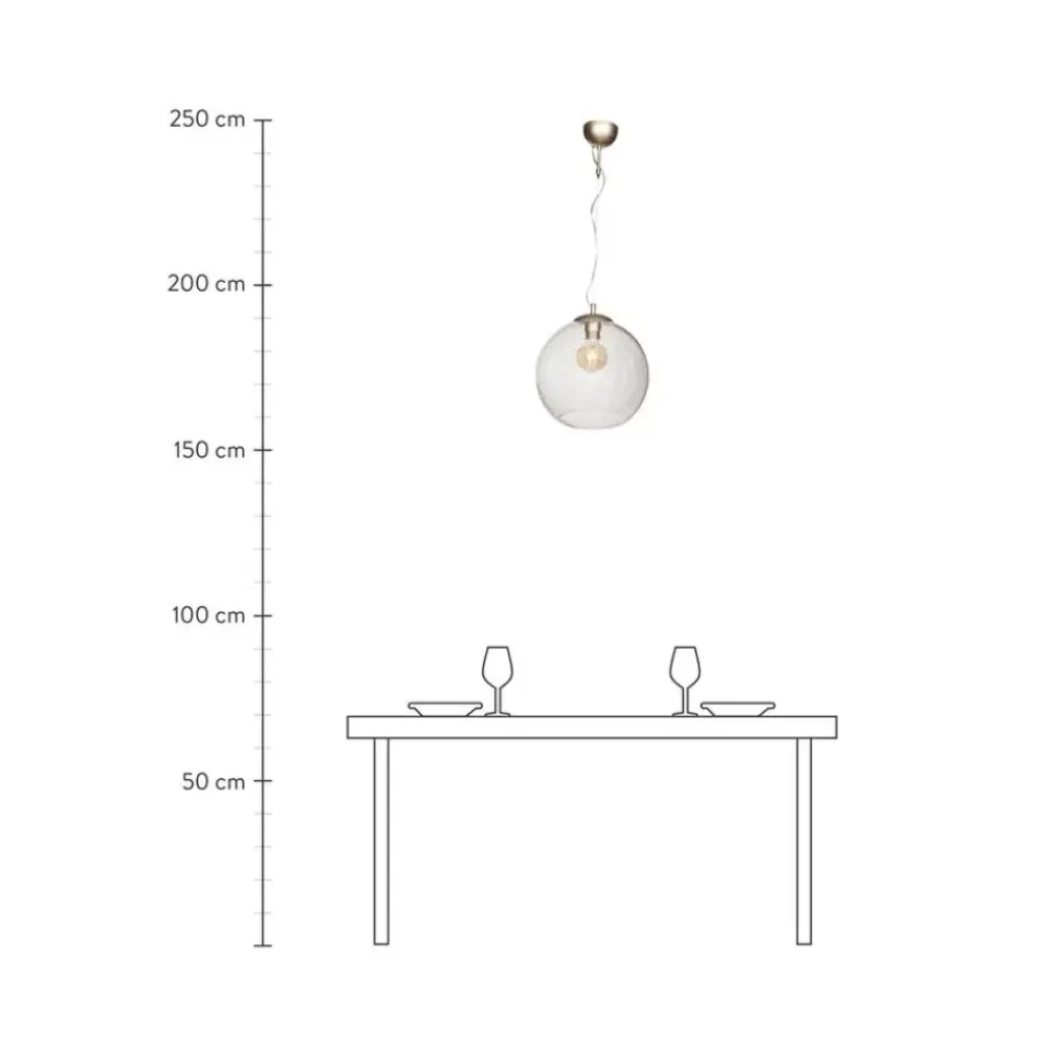 Lampara De Techo De Vidrio Soplado Artesanalmente Golden