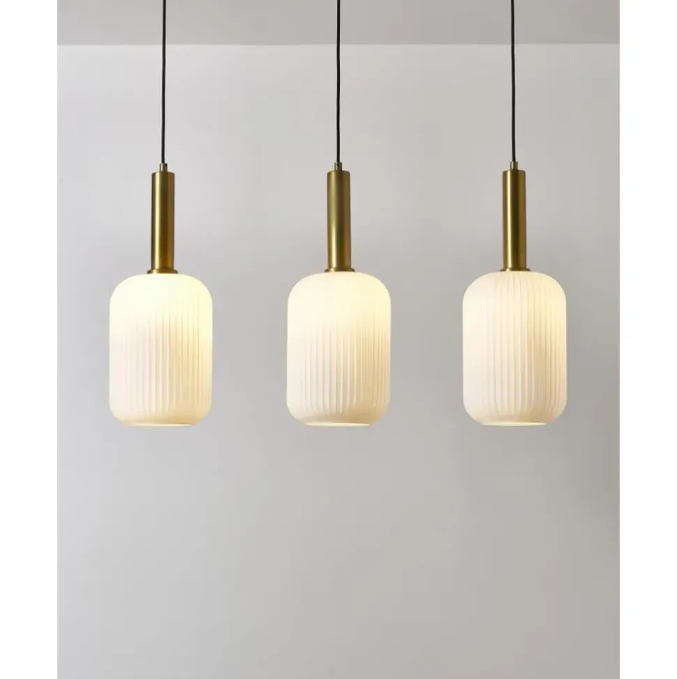 Lampara De Techo De Vidrio Opalino Candela