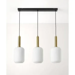 Lampara De Techo De Vidrio Opalino Candela