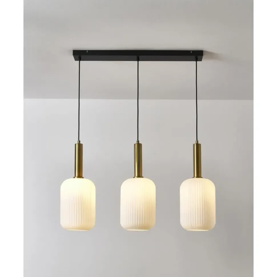 Lampara De Techo De Vidrio Opalino Candela