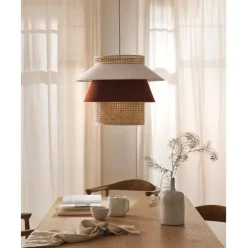 Lampara De Techo Grande Con Tejido Vienes Klea