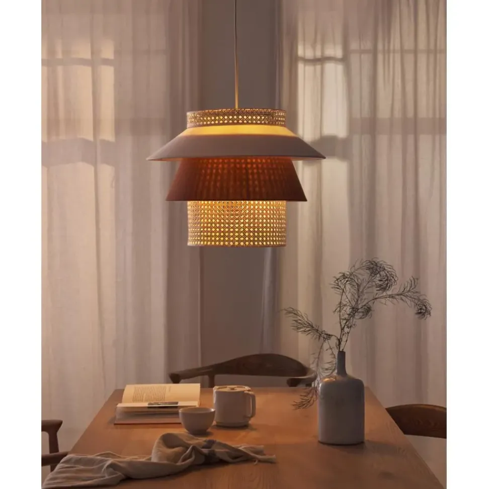 Lampara De Techo Grande Con Tejido Vienes Klea