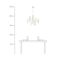 Lampara De Techo Grande De Cristal Grover