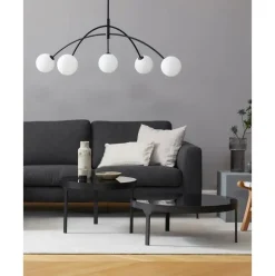 Lampara De Techo Grande De Vidrio Opalino Heaven