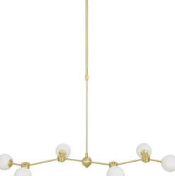 Lampara De Techo Grande De Vidrio Opalino Aurelia