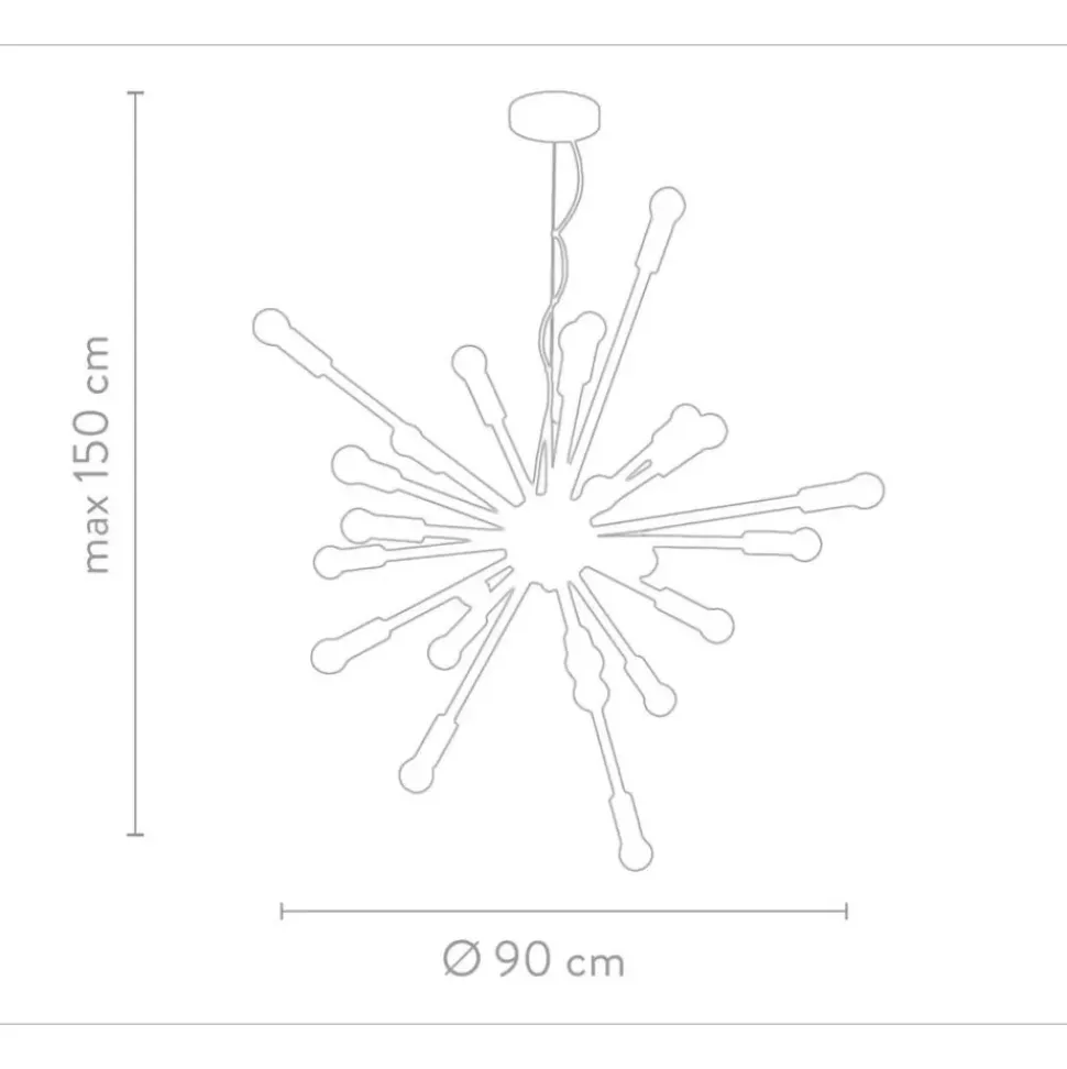 Lampara De Techo Grande Spike