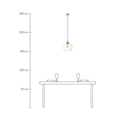 Lampara De Techo Pequena De Vidrio Irina