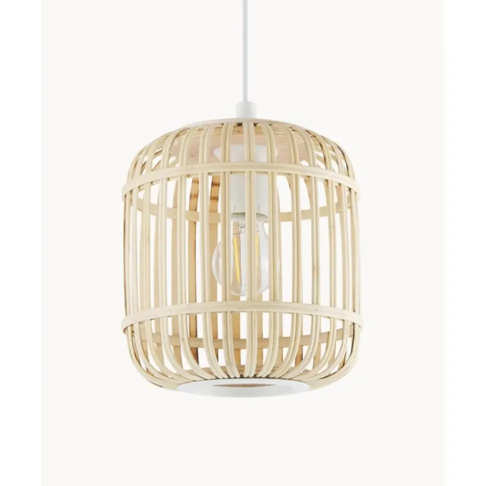 Lampara De Techo Pequena De Bambu Adam