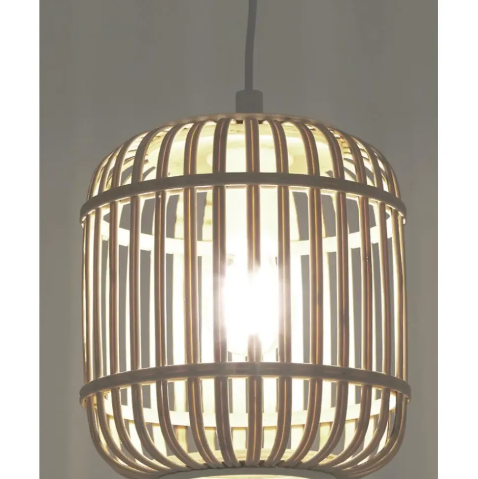 Lampara De Techo Pequena De Bambu Adam