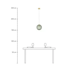 Lampara De Techo Pequena De Vidrio Lorna