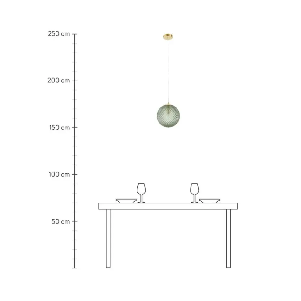 Lampara De Techo Pequena De Vidrio Lorna