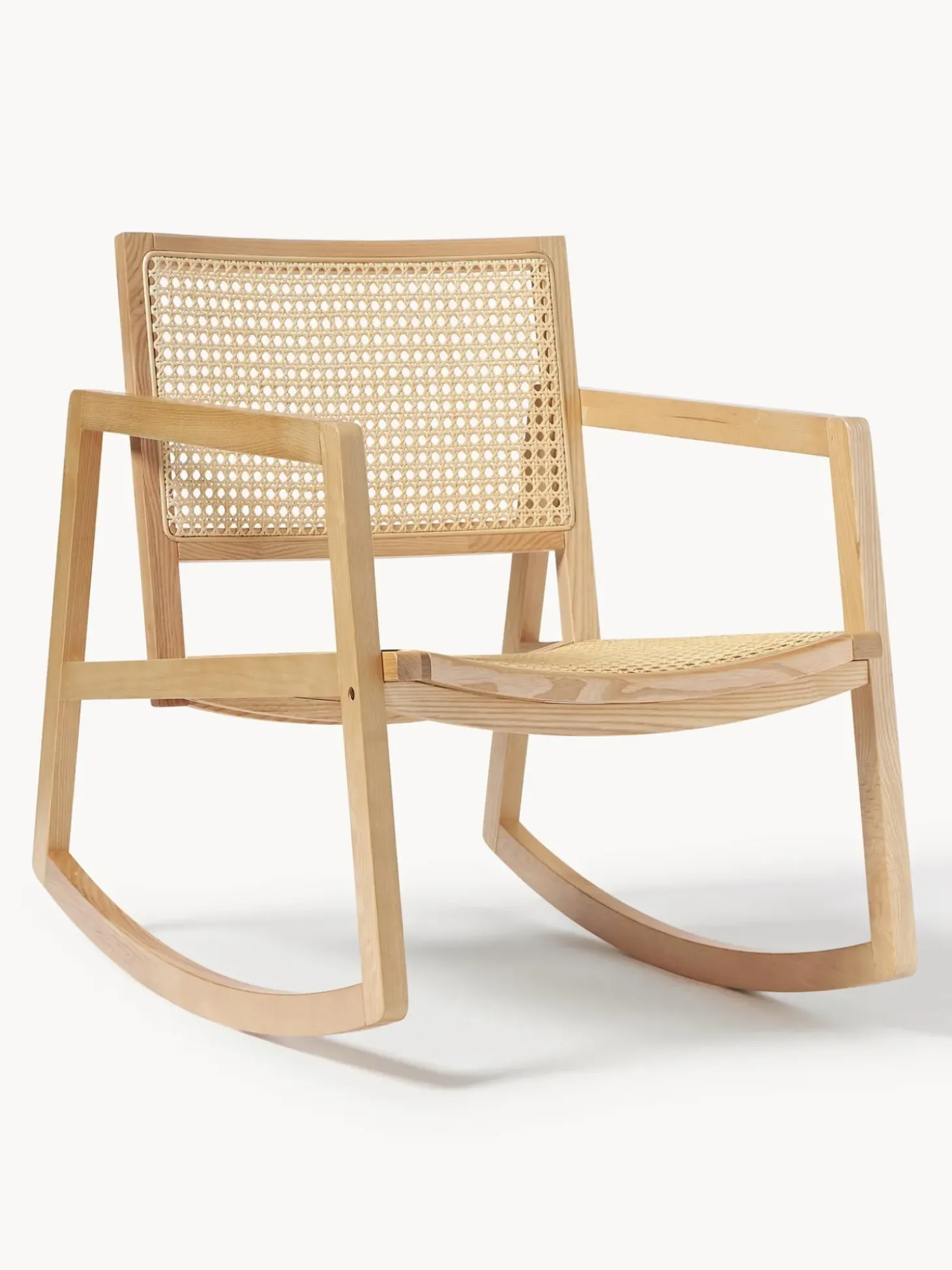 Mecedora De Madera De Fresno Con Tejido Vienes Craig