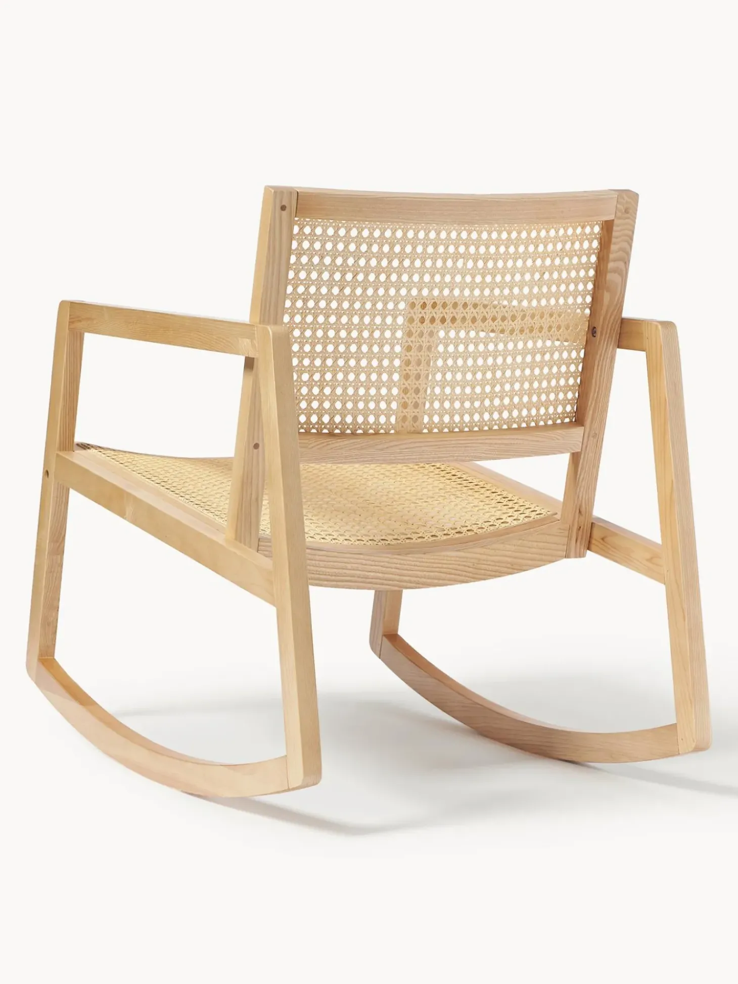 Mecedora De Madera De Fresno Con Tejido Vienes Craig