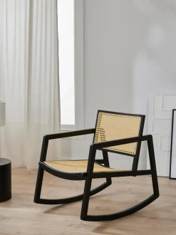 Mecedora De Madera De Fresno Con Tejido Vienes Craig