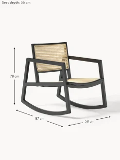 Mecedora De Madera De Fresno Con Tejido Vienes Craig