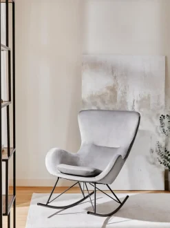 Mecedora De Terciopelo Wing