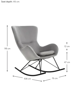 Mecedora De Terciopelo Wing