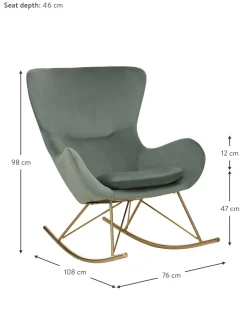 Mecedora De Terciopelo Wing