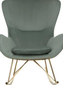 Mecedora De Terciopelo Wing