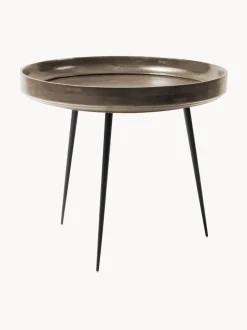 Mesa Auxiliar Bowl Table, Tablero De Madera De Mango