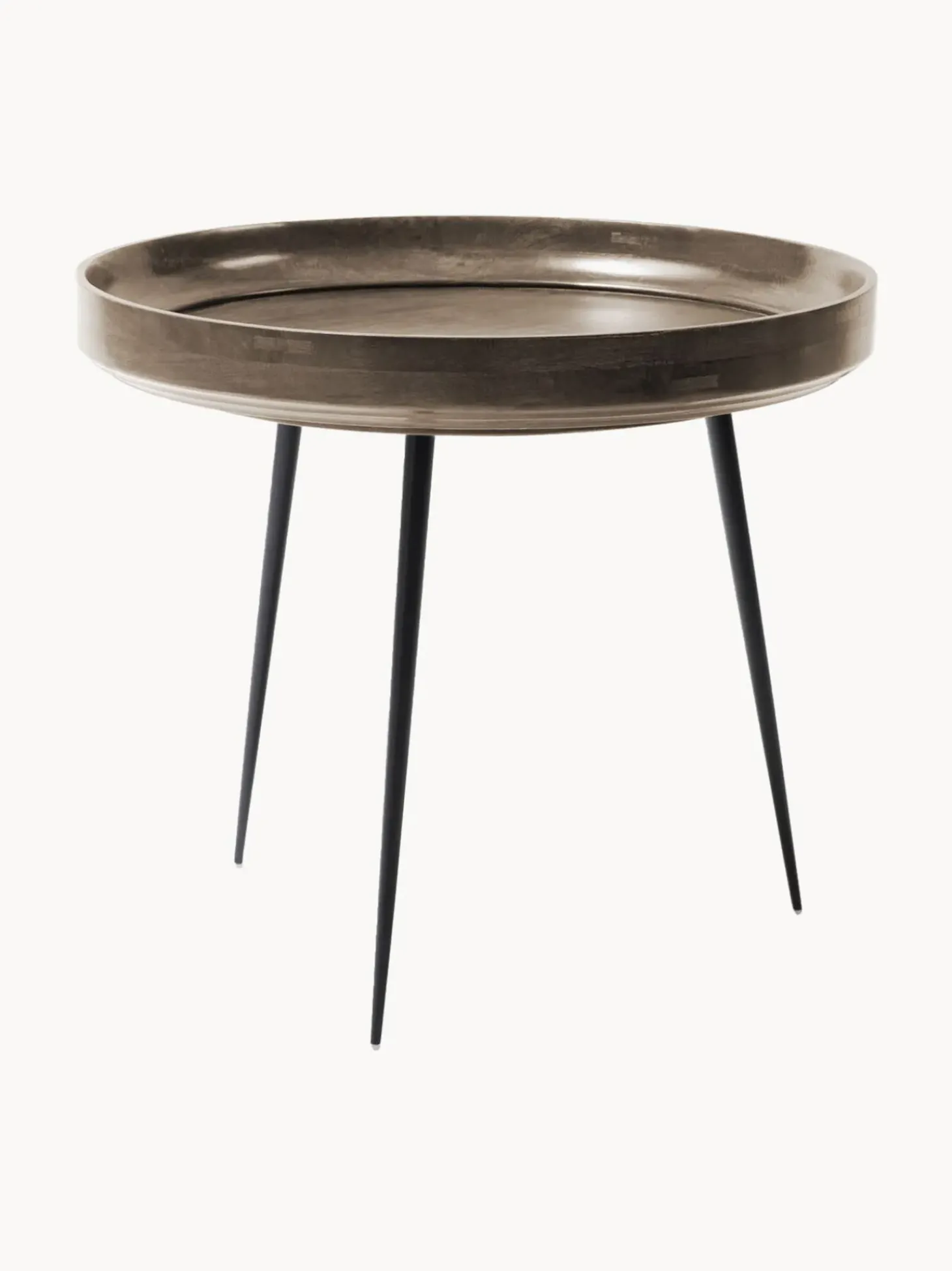 Mesa Auxiliar Bowl Table, Tablero De Madera De Mango
