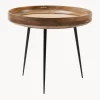 Mesa Auxiliar Bowl Table, Tablero De Madera De Mango