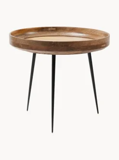 Mesa Auxiliar Bowl Table, Tablero De Madera De Mango