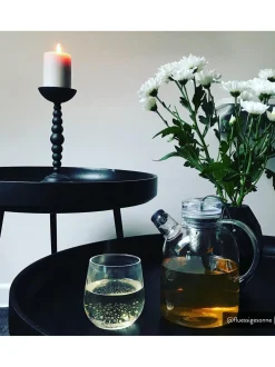 Mesa Auxiliar Bowl Table, Tablero De Madera De Mango